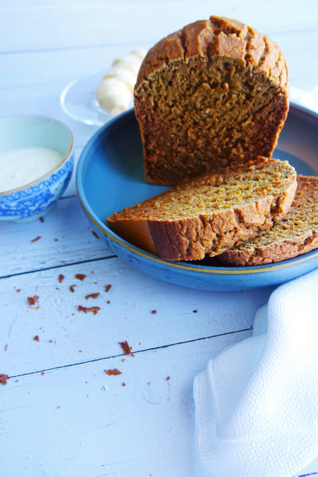 Bread Machine banana bread with yogurt