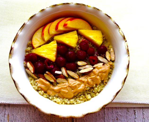 fruit quinoa breakfast bowl