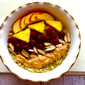fruit quinoa breakfast bowl