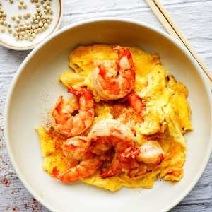 shrimp with egg stir-fry