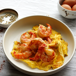 shrimp eggs stir-fry recipe